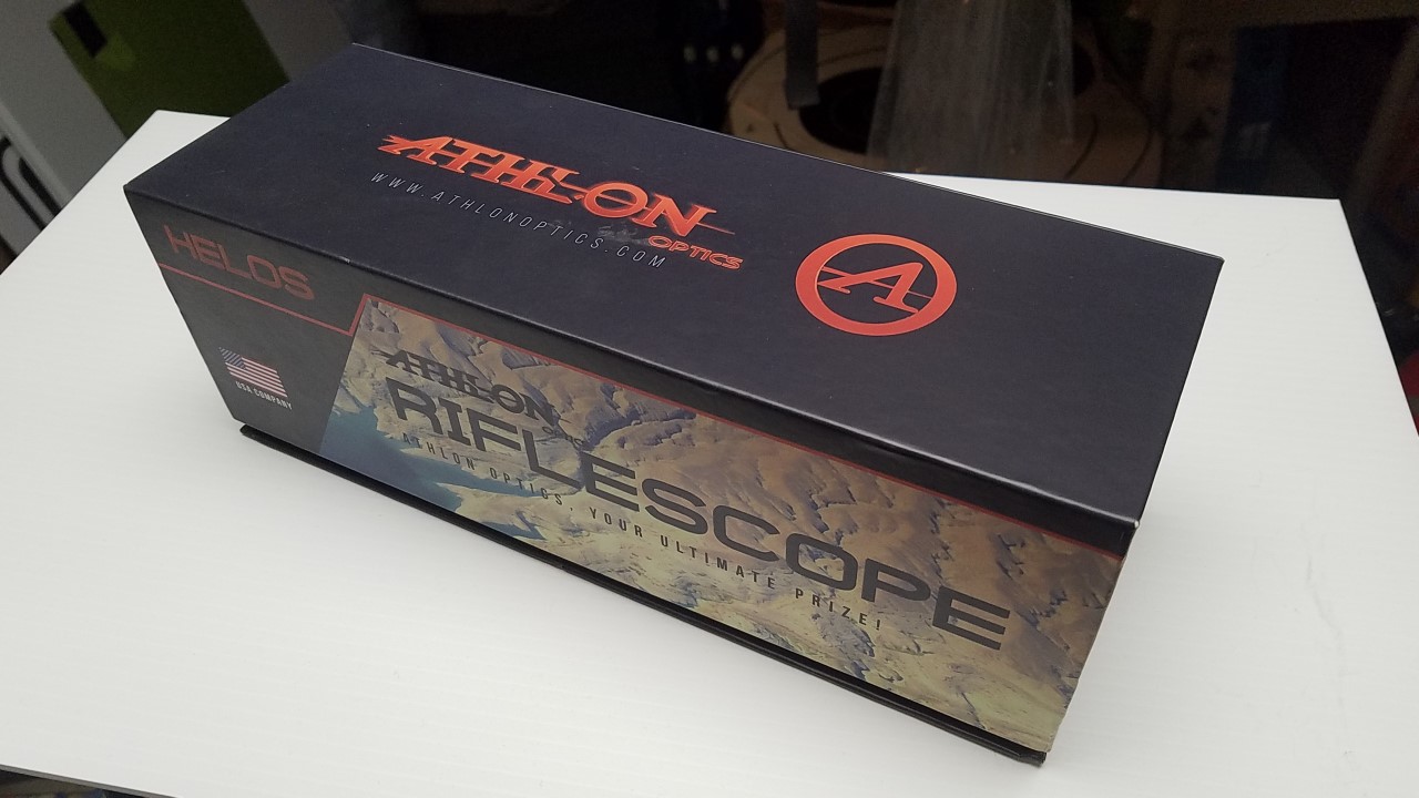 Closed retail box for the original Athlon Helos BTR scope