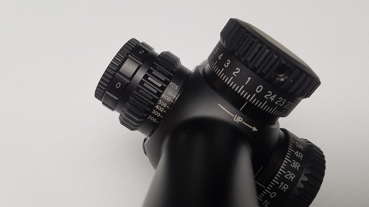 Close view of the Athlon Helos BTR parallax adjustment