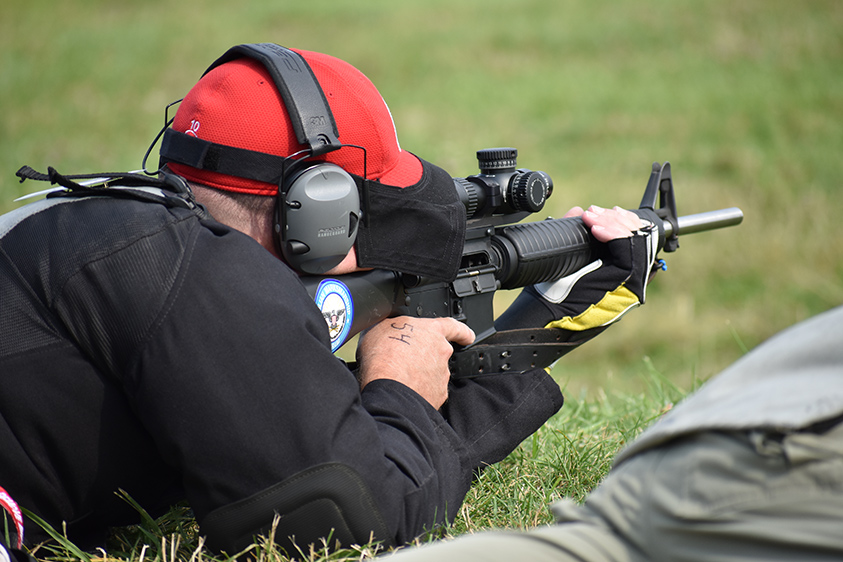 Black Coyote Sunshade being used during competition